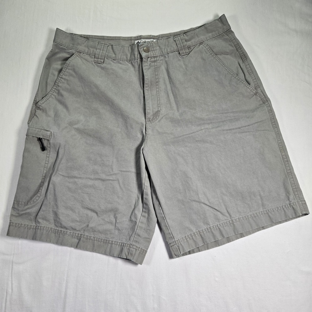 Columbia Cargo Shorts Outdoor Casual Hiking Utility Gray Mens Size 36‎